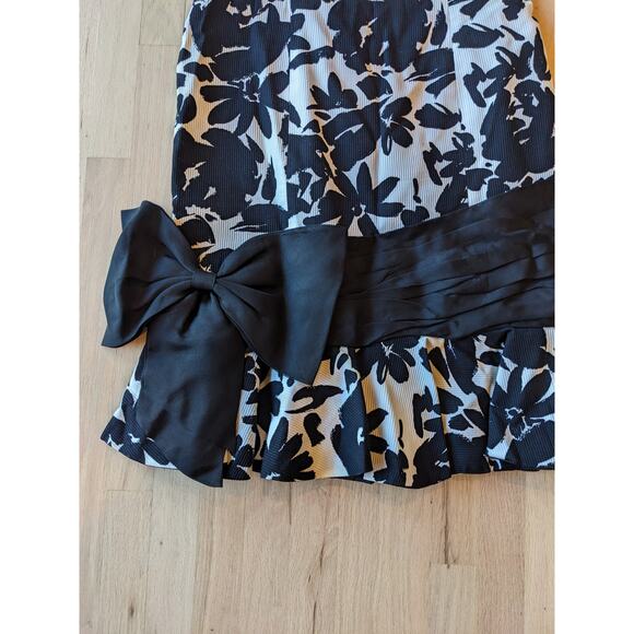 Vintage AJ Bari Dress Size 10 Black Bow Party Dress Fits Like Size 6 - Picture 3 of 7